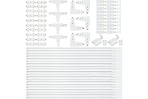 ZANIXOR 65.6FT H Track Lighting Rail Kit, White H Type Track Lighting Rails with Floating Canopy Connector, I&L&T Connector, End Caps and Live End Feed for 120V H Style 3-Wire Heads