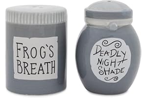 SILVER BUFFALO Disney The Nightmare Before Christmas Sally Jars Salt and Pepper Shaker Set | Spice Dispenser Storage Canisters