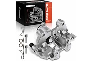 A-Premium Disc Brake Caliper Assembly with Bracket Compatible with Select Audi, Seat & Volkswagen Models - A3, A3 Quattro, A3 Sportback e-tron, Q2, TT Quattro, Ateca, e-Golf, Golf, Jetta - Rear Driver
