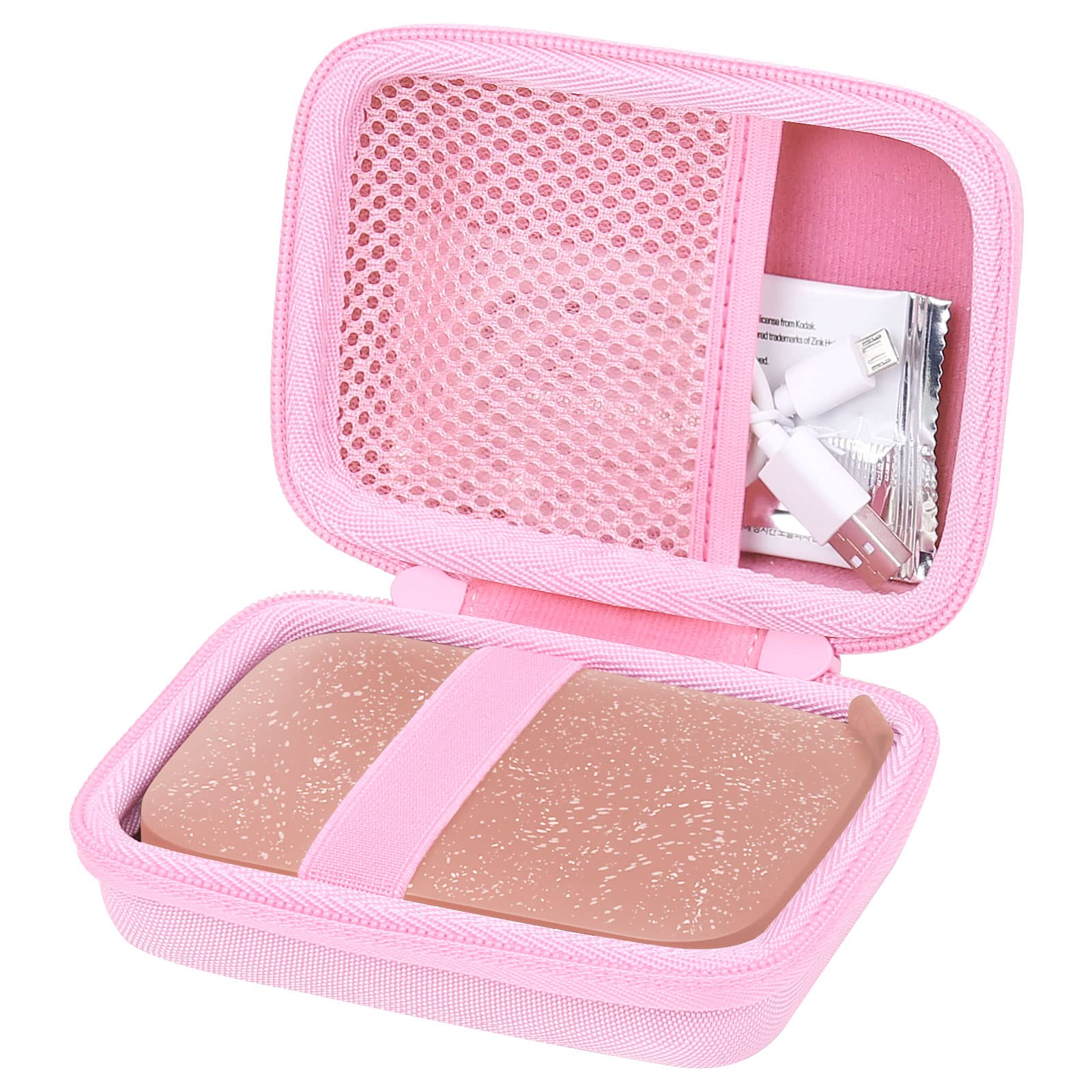 co2CREA Hard Travel Storage Case for HP Sprocket Portable 2x3 Instant Photo Printer,Blush Pink Case Only