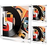 Qunclay 3 Pack Floating Acrylic Album Frames for