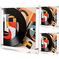 Qunclay 3 Pack Floating Acrylic Album Frames for