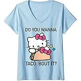Womens Hello Kitty Taco 'Bout It V-Neck T-Shirt Small