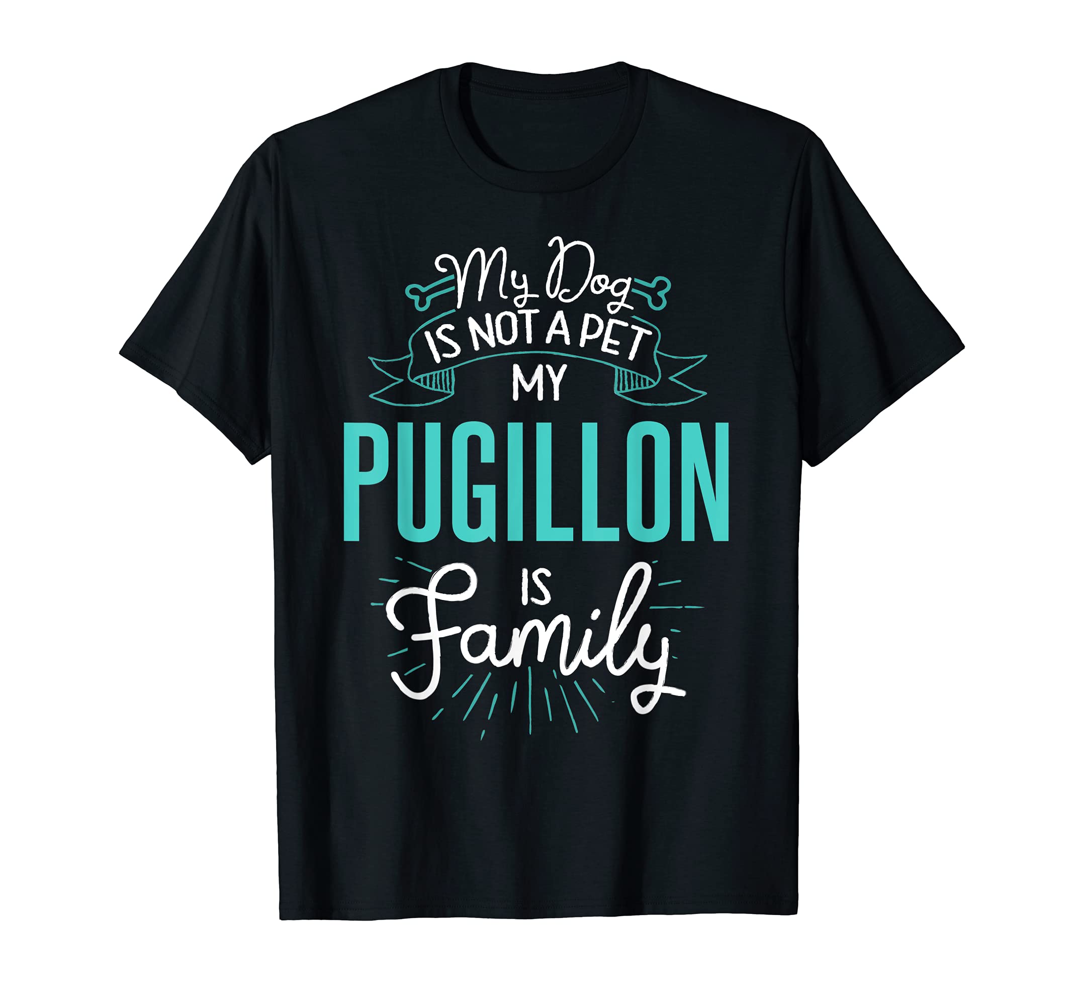 Cute Pugillon Design Family Dog Giftn T-Shirt