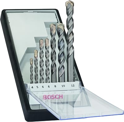Bosch CYL-3 7-Piece Concrete Drill Bit Set Ø4-12mm for Impact Drills