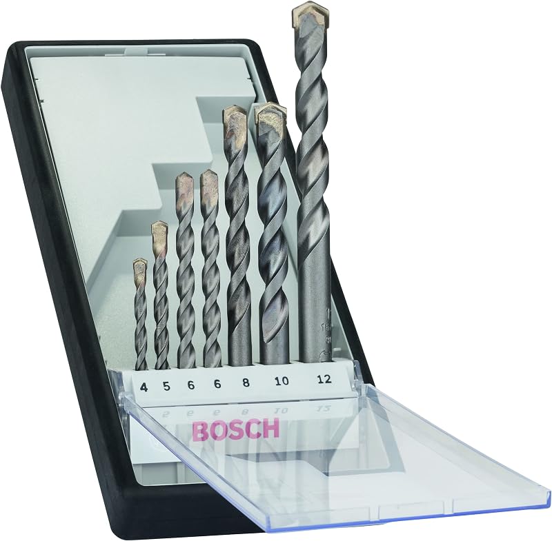 Bosch CYL-3 7-Piece Concrete Drill Bit Set Ø4-12mm for Impact Drills
