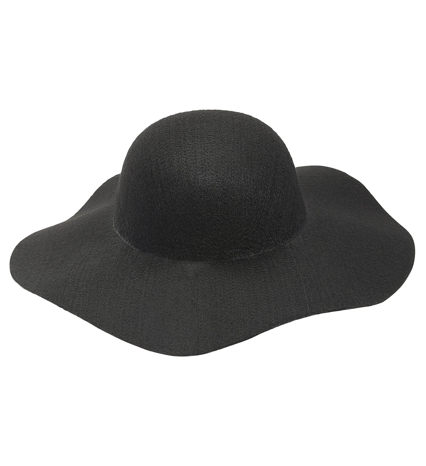 Widmann 68580 - Floppy Hat for Adults, Women, 60s, Carnival, Theme Parties, One Size, Black Color