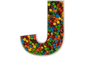 CO3DPRINT 10" Reusable Plastic Box Form Tray Display for Treats, Charcuterie, Cake Pop, Candy, Charcuterie Box, Custom Charcuterie Letters Fillable - Reusable Letter Box - (White Plastic, J)