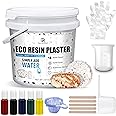 Eco Resin Casting Powder - 50oz / 1400g Fast Cured Plaster Casting Powder for Beginners - 20~30 Minutes Demold, Easy Mixing Water Activated Eco-Friendly Casting Resin for DIY Crafts Making, Home Art