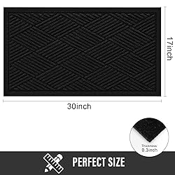 HIYARD Durable Front Door Mat, Absorbent Muddy Dirt
