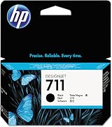 HP 711 Black Ink Cartridge CZ129A for DesignJet T120 T520 ePrinters view 1
