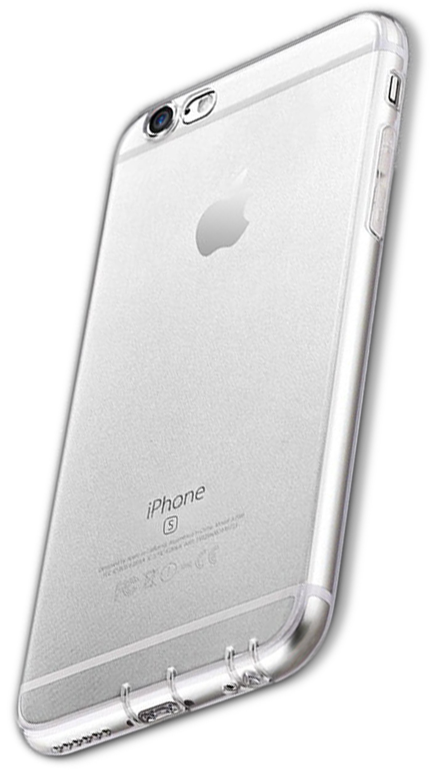 COVERbasics PROCAM 0.33mm per Apple iPhone 6 PLUS e 6s PLUS 5.5 con Bordo Proteggi Fotocamera e Tappi Antipolvere Cover Custodia Morbida Guscio Trasparente Silicone Gel Gomma TPU Sottile Ultra Slim