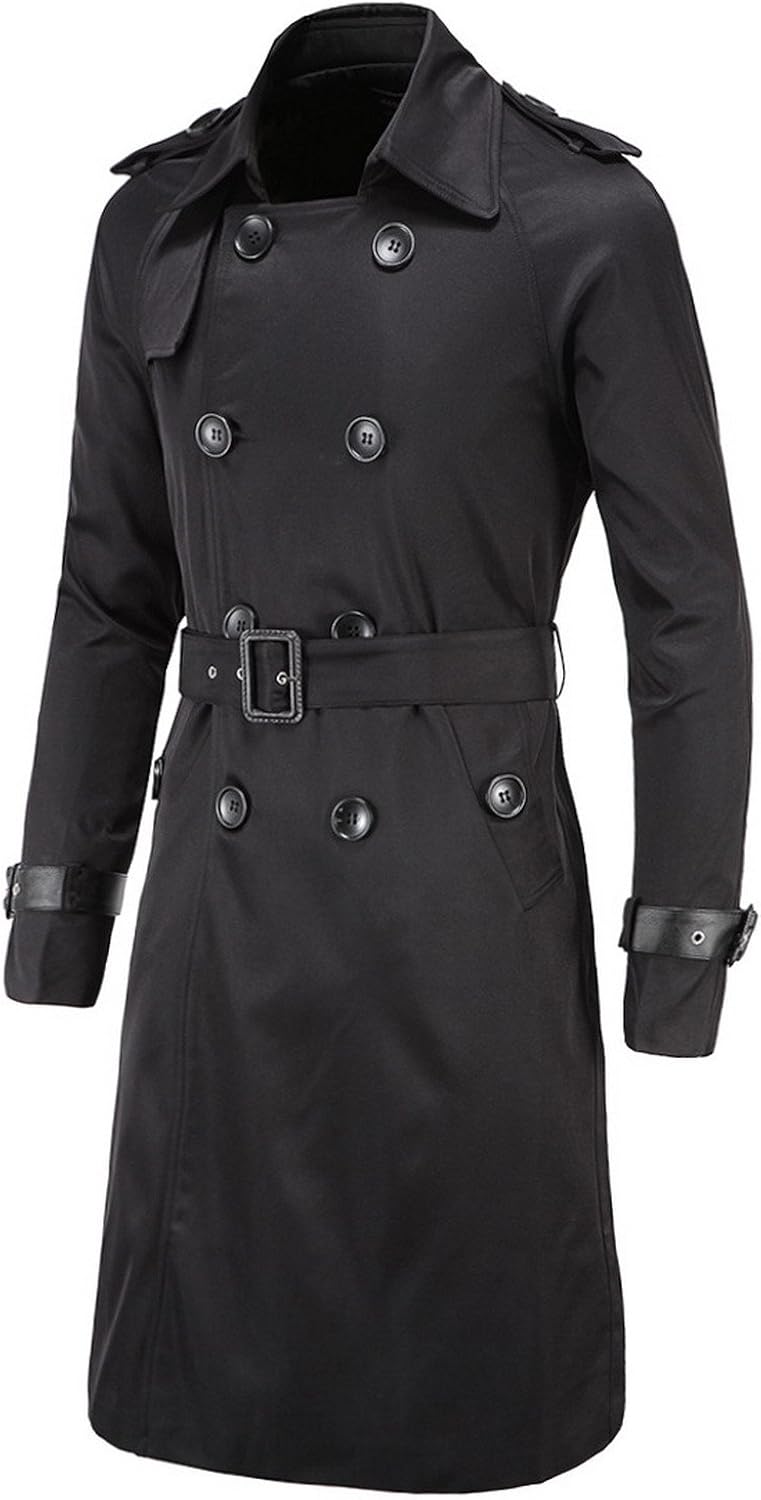 Amazon Elonglin トレンチコート メンズ ロングコート 黒 イケメン おしゃれ ビジネス カジュアル 秋 冬 防寒 5色 コート ジャケット 通販