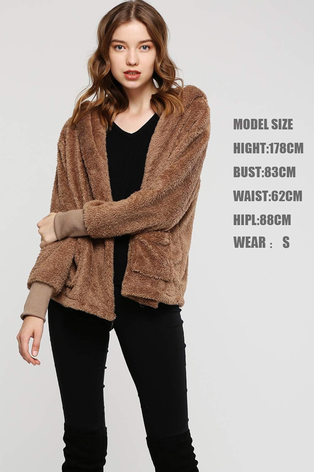 fuzzy cardigan with hood