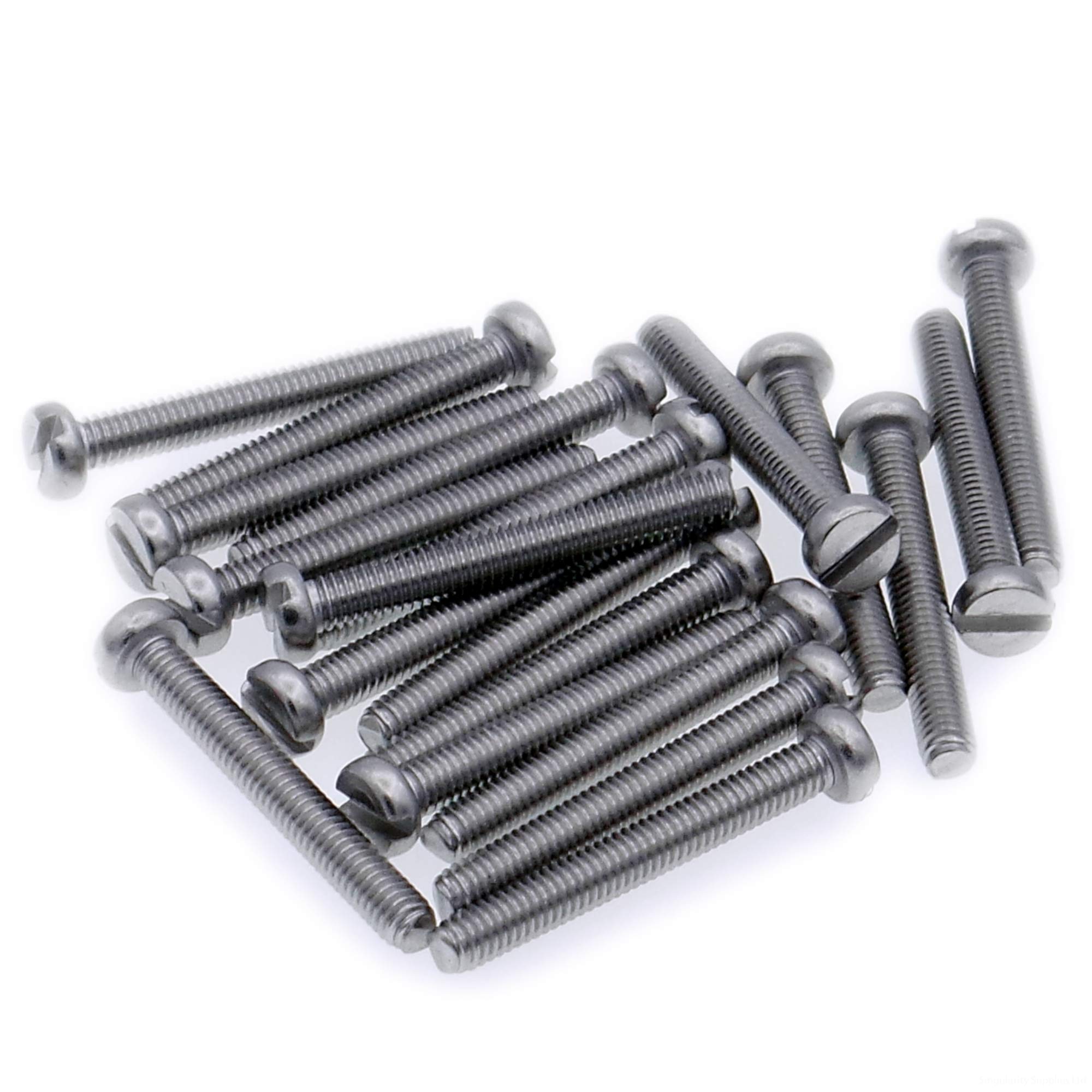 M4 (4mm x 10mm) Slot Cheese Machine Screw (Bolt) - Stainless Steel (A2) (Pack of 20)