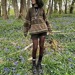 Striped Sweater Women Y2k Patchwork Vintage Casual