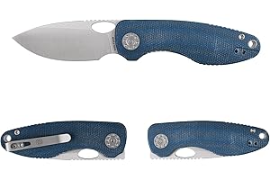 Vosteed Folding Pocket Knife for Men: 2.93" EDC Knives Pocket Knives with Clip for Men Women Gifts Sharp Cool Knife with Sandvik 14C28N Blade Micarta Handle for Fathers Day Dad Gifts - Acorn
