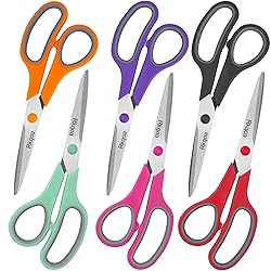 Purple Scissors Pack, Rkqoa 8" Scissors All Purpose