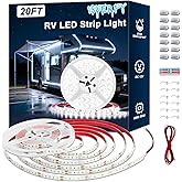 ISUERFY RV Awning LED Lights, 12V 20FT Camper Lights for Motorhome Travel Trailer Concession Stands Food Trucks, IP65 Waterpr