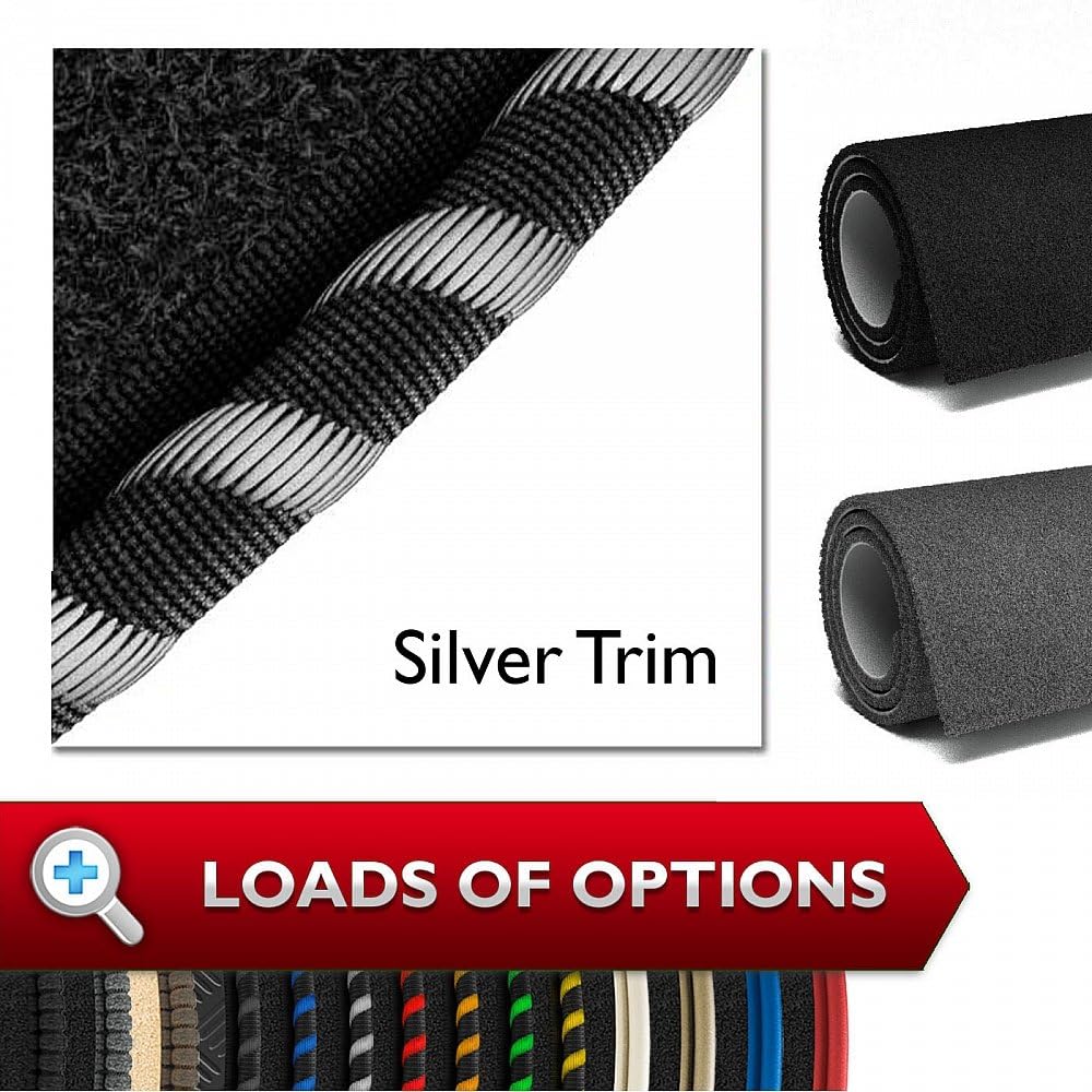 Suzuki SX4 S-Cross (2013-) Premium BLACK Premium Tailored Car Mats SILVER / BLACK TRIM