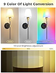 DORESshop Battery Operated Wall Sconce Set of