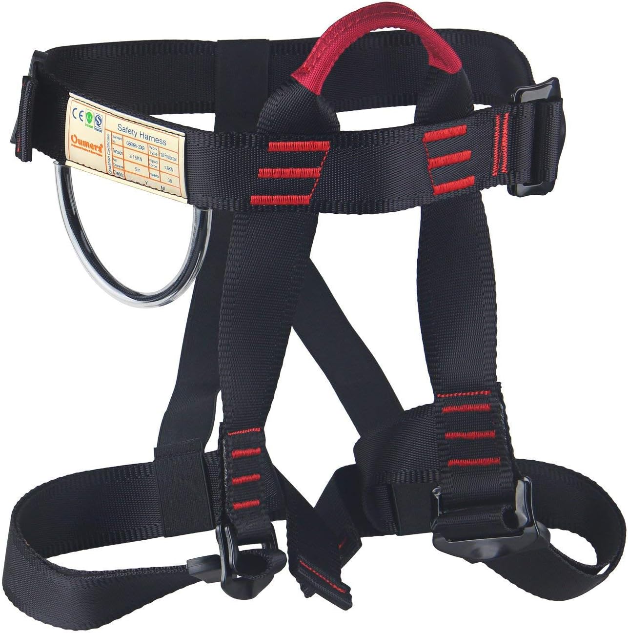 Climbing Harness, Oumers Safe Seat Belts for Mountaineering Tree Climbing Outdoor Training Caving Rock Climbing Rappelling Equip - Half Body Guide Harness Protect Waist Safety Harness for Women Man : Sports & Outdoors