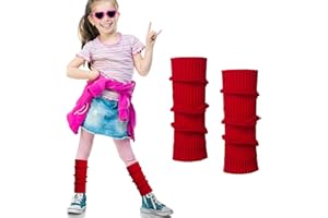 ONUPGO Leg Warmers for Kids Girls Toddler Leg Socks Neon Knit Ribbed Baby Leg Warmers Boys Arm Warmer, 80s Outfit for Kids