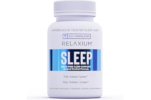 Relaxium Sleep Aid, 14-Day Supply, Non-Habit Forming, Dietary Supplement for Better Sleep, Drug-Free, Stress Relief, with Magnesium, Melatonin, GABA, Chamomile, Made in USA (28 Vegan Capsules)