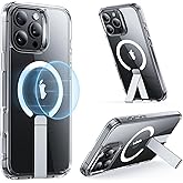 ESR for iPhone 16 Pro Max Case with Kickstand, Compatible with MagSafe, Magnetic Case for iPhone 16 Pro Max, Fully Adjustable Flickstand, Military-Grade Shockproof, Boost Series, Clear