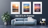 YiPinYin White A1 Boxed Gallery Frames Set of 3 for A2 Photos - MDF view 8