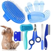 Rabbit Grooming Kit, Rabbit Brush for Shedding with Bunny Nail Clipper, Rabbit Nail Trimmers with Pet Combs for Hamster Guinea Pig Ferret by KALAMANDA