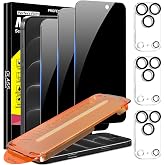 Milomdoi Privacy Screen Protector for iPhone 18 Pro Max, Tempered Glass | 3+3 Pack, 9H+ Hardness, Military Grade Shatterproof, Easy Installation, No Bubbles, Case Friendly, Camera Lens Protector