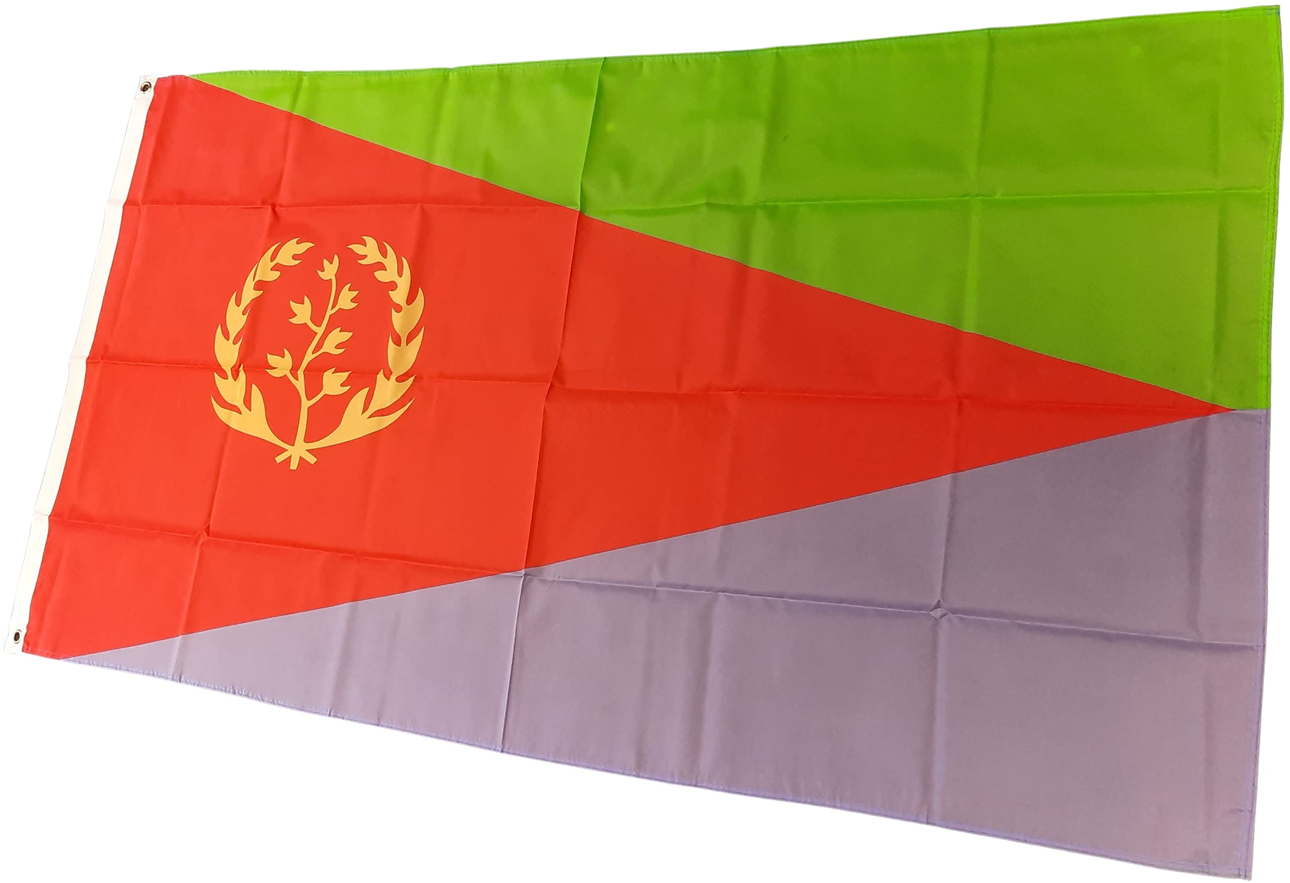 NWFlags Eritrea Flag 5ft x 3ft 75d Premium Polyester Suitable For Flagpoles | Strong Polyester 5x3 foot material flag with Eyelets