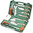 LYTACTICS Hunting Deer Knife Set Field Dressing Kit Forest Portable Butcher Game Processor Set, 12 Pieces