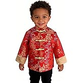 SZCQ Boys Lunar New Year Chinese Jacket Dragon Traditional Coat Outfits Kids Tang Suit