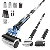 YKYI Electric Spin Scrubber-New Roller Type,Shower Scrubber with Long Handle, Electric Cleaning Brush with 4 Replaceable Brus