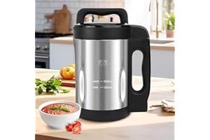 Homtone Soup Maker 1.6L, 6-in-1 Multi-Function Soupmaker Cooker with LCD Control Panel, Stainless Steel Electric Soup Machine