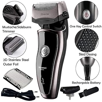 Osl 2in1 Waterproof Men S 2d Dual Blade Two Head Chargeable