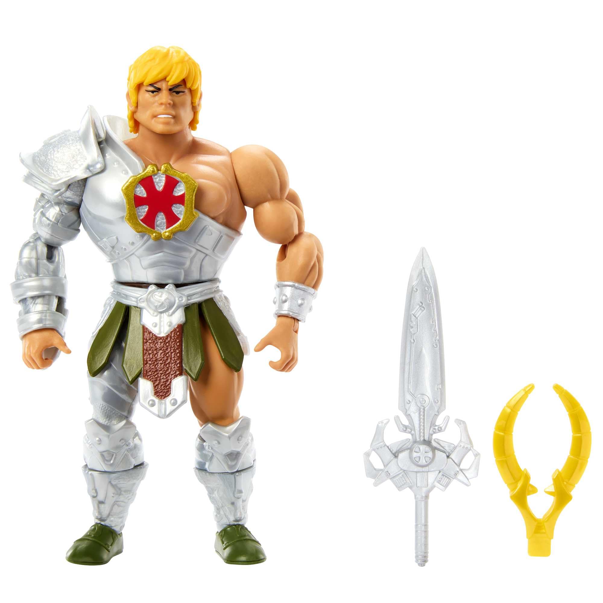 Masters of the Universe Origins Action Figure, Rise of Snake Men Armor He-Man, Articulated Collectible MOTU Toy with Accessory and Mini Comic, HKM64