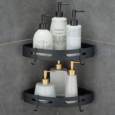 Hoomtaook Adhesive Corner Shelf Bathroom Caddy