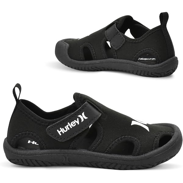 Scurtain Kids Water Shoes - Quick-Dry Aqua Socks For Beach, Pool & Swimming (Black, Size Little Kid)