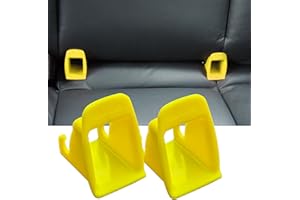 JHKLS ISOFIX Interface Belt Latch Guide, 2 Pcs Car Seat ISOFIX Interface Buckle Fixed Guide Groove Car Seat Bracket Connector, Yellow