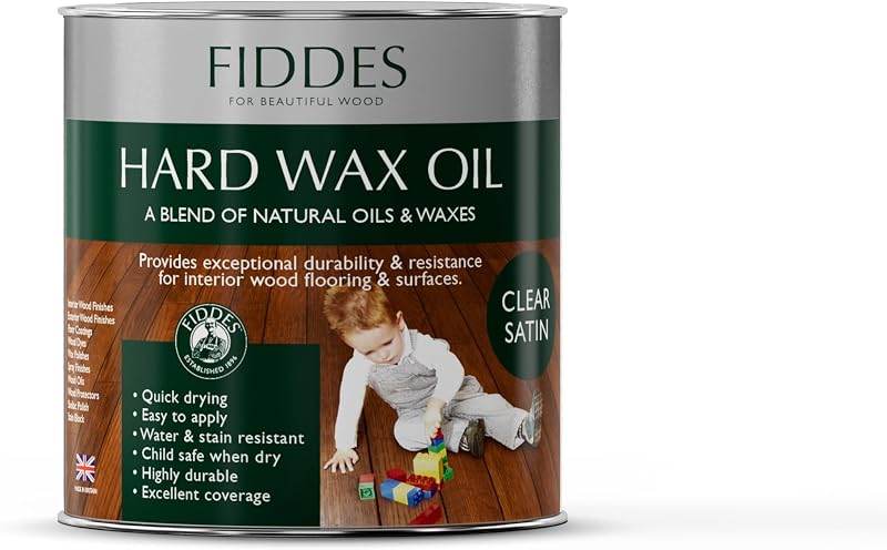 Fiddes Satin Finish Hard Wax Oil 250 ml Clear
