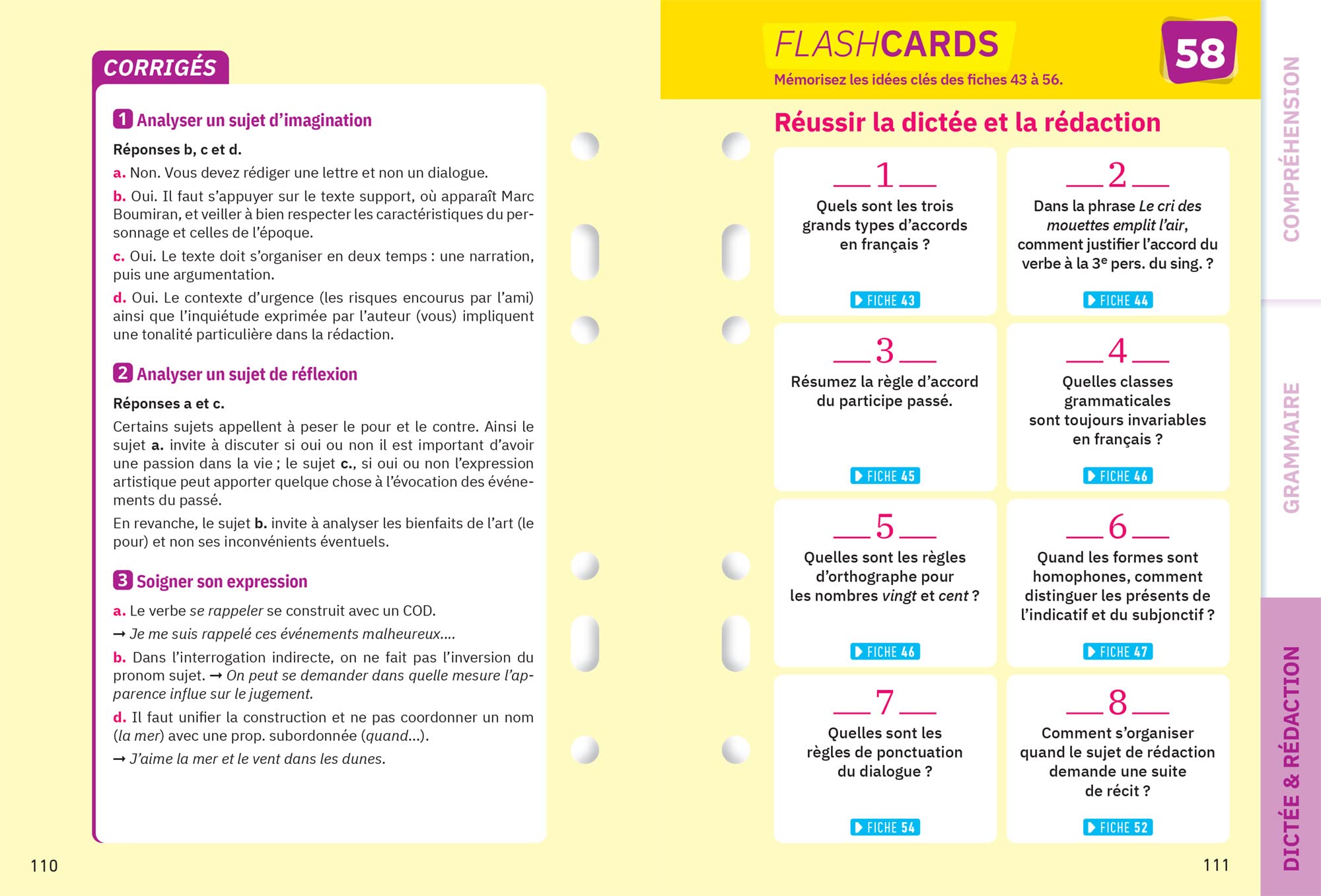 Mua Fiches brevet Français 3e Brevet 2024: fiches de révision & quiz