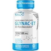 Nutri GlyNAC-ET N-Acetyl Cysteine Ethyl Ester + Glycine - NACET - 60 Caps | GlyNAC Supplement - 20x More Bioavailable - Glycine &amp; N-Acetylcysteine Ethyl Ester - Anti-Aging, Boost Glutathione