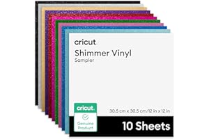 Cricut® Shimmer Vinyl – Permanent, Party Sampler - 12 in x 12 in (10 ct)