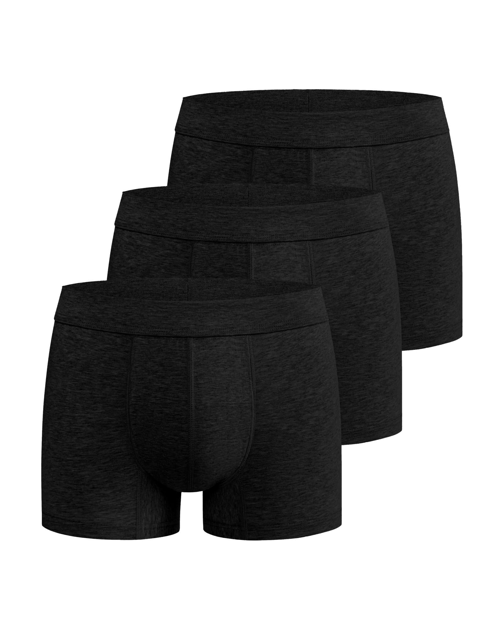 Photo 1 of Battewa Mens Incontinence Underwear Washable Reusable Boxer Briefs Leak Proof Underpants No Fly Absorbent 50ml for Bladder Control, Light Leaks, Heavy Sweat 3 Pack (M, Black)