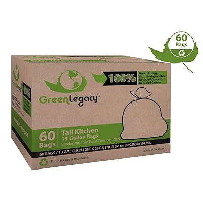 Eco-Friendly Tall Kitchen Trash Bags 60 Bags/Box Bahrain Ubuy