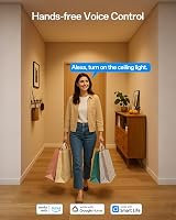 YUNLONG Smart Ceiling Fan with Lights Alexa Google Assistant Remote 6 Speed view 2