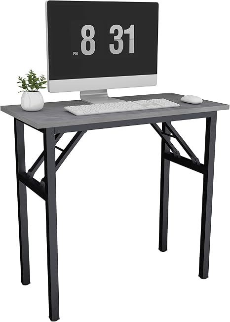 Need Desk Folding Table Made Of Wood Materials Small Computer Table Pc Table Office Table Work Table Dining Table For Home Office Picnic Garden 80 X 40 Cm Light Grey Amazon De Kuche